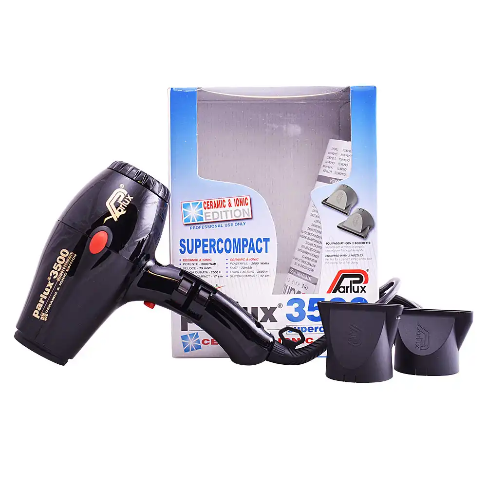 Parlux 3500 Supercompact Secador #negro 3 u - Parlux - Comparador de precios