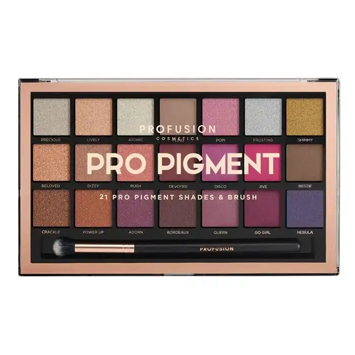 Pro Pigment Paleta de sombras 21 tonos + brocha - Profusion - Comparador de precios
