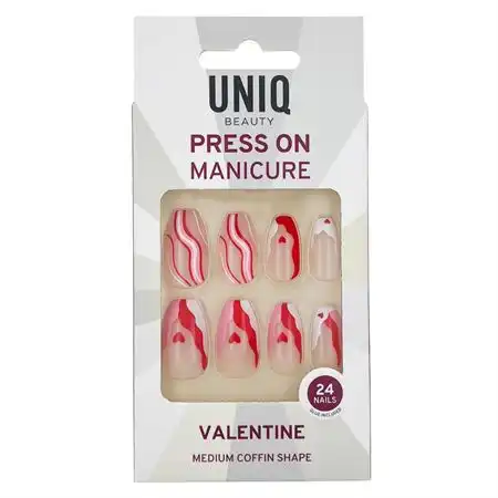 UNIQ - Ataúd Mediano De San Valentín Uñas postizas y diseños de uñas 24 pieces 1 Pieza - UNIQ - Comparador de precios