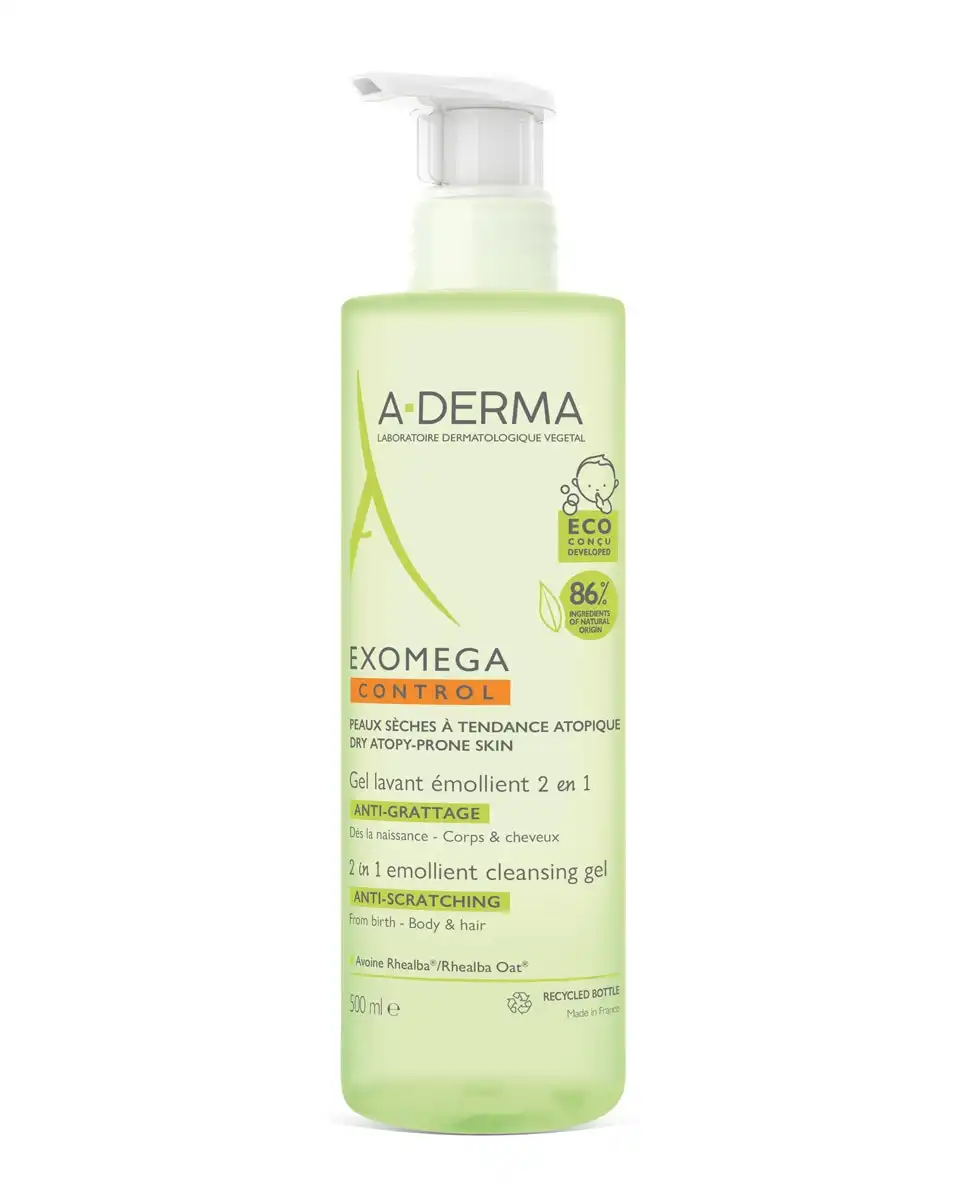 A-derma - Gel Limpiador Emoliente 2 En 1 Exomega 500 Ml - A-derma - Comparador de precios