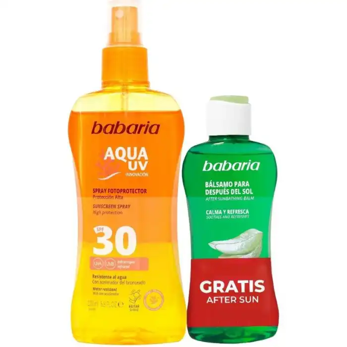 Aqua Uv Spray Fotoprotector SPF 30 + Aloe After Sun - Babaria - Comparador de precios