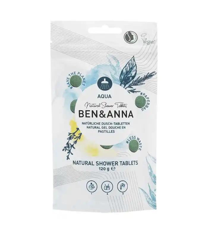 Ben & Anna - Gel de ducha en pastillas 200g - Aqua - Ben and Anna - Comparador de precios