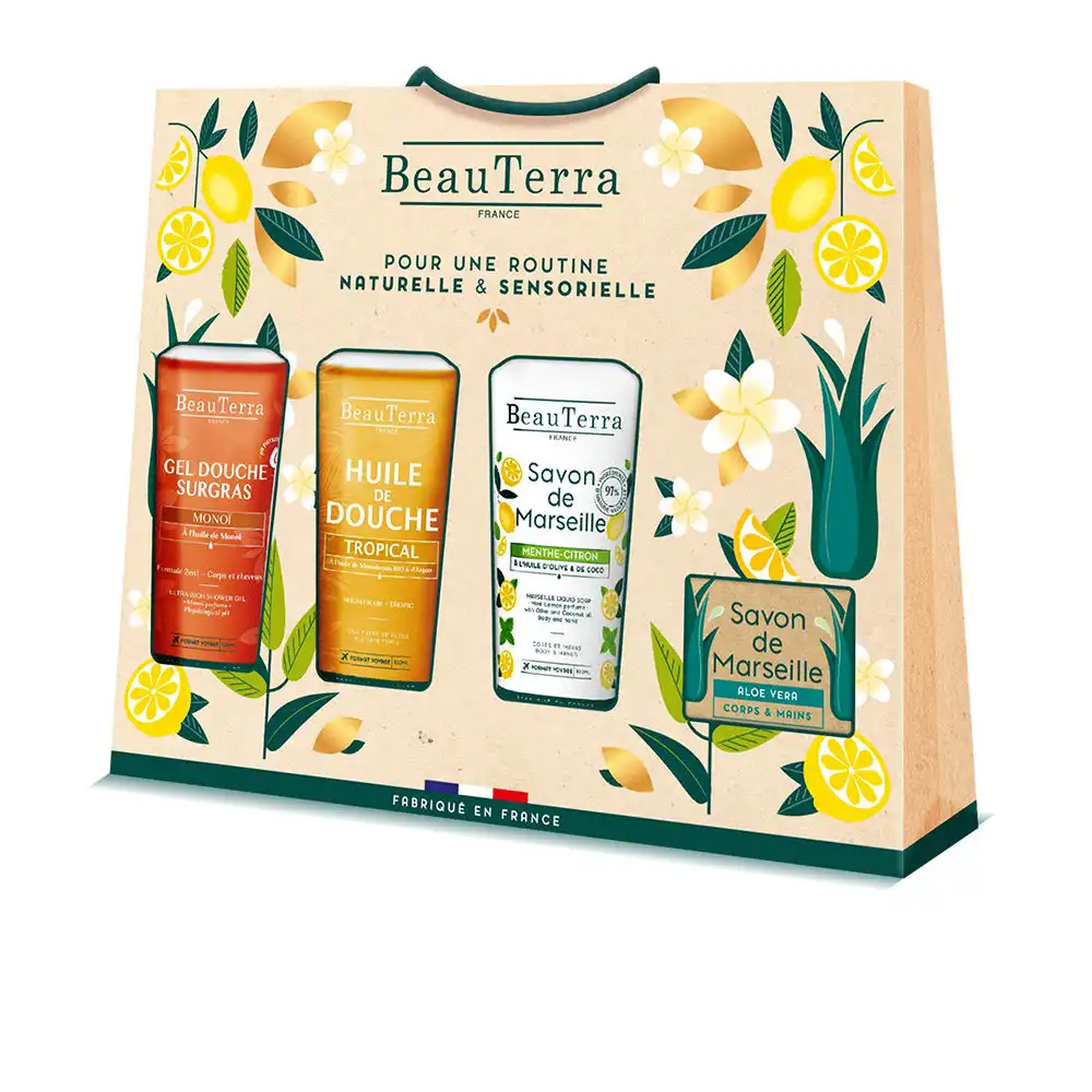 Gel De Ducha Rutina Natural Y Sensorial Estuche 4 pz - BEAUTERRA - Comparador de precios
