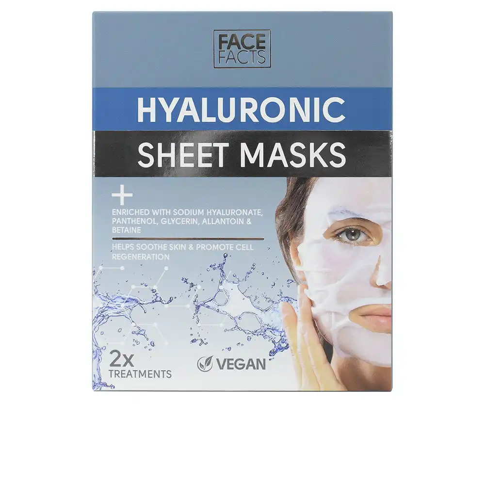 Hyaluronic sheet masks 2 x 20 ml - Face Facts - Comparador de precios