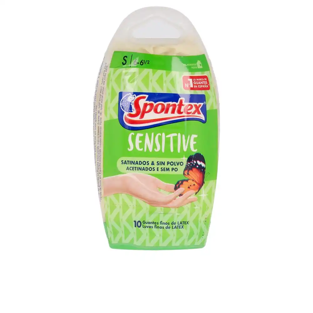 Latex Sensitive guantes satinados sin polvo talla S - Spontex - Comparador de precios