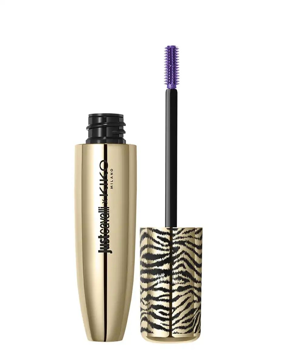 Máscara de pestañas con efecto volumen y resistente al agua Just Cavalli X Kiko Milano Maxi-Mod Mascara Rebel Edition 02 Purple Fierce - Kiko Milano - Comparador de precios