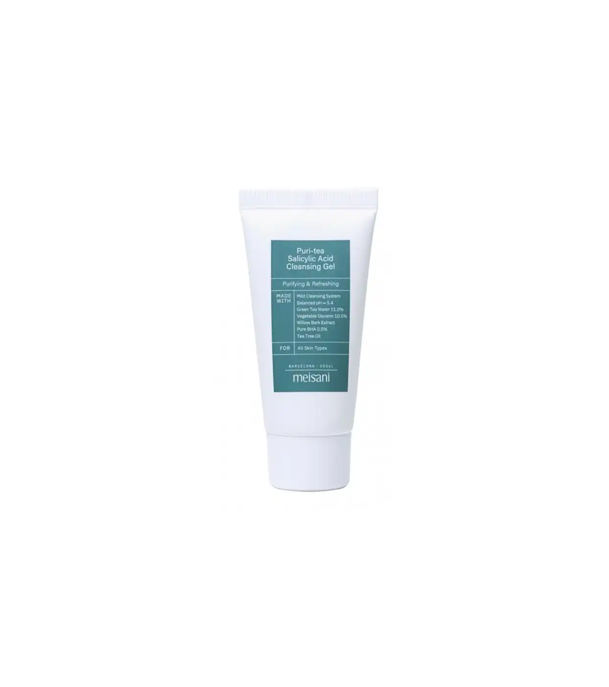 Meisani - Gel limpiador facial purificante y refrescante Puri-Tea Salicylic Acid - Mini talla - Meisani - Comparador de precios