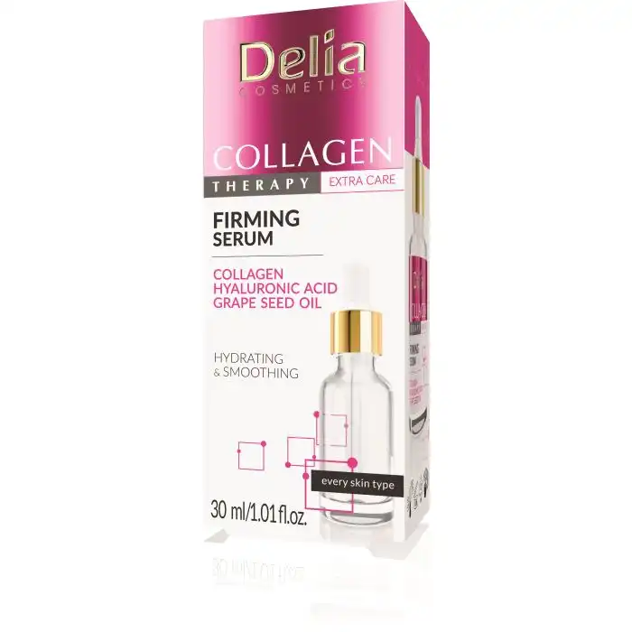 Sérum Reafirmante Colágeno, Ácido Hialurónico y Aceite Semilla de Uva 30 ml - Delia - Comparador de precios