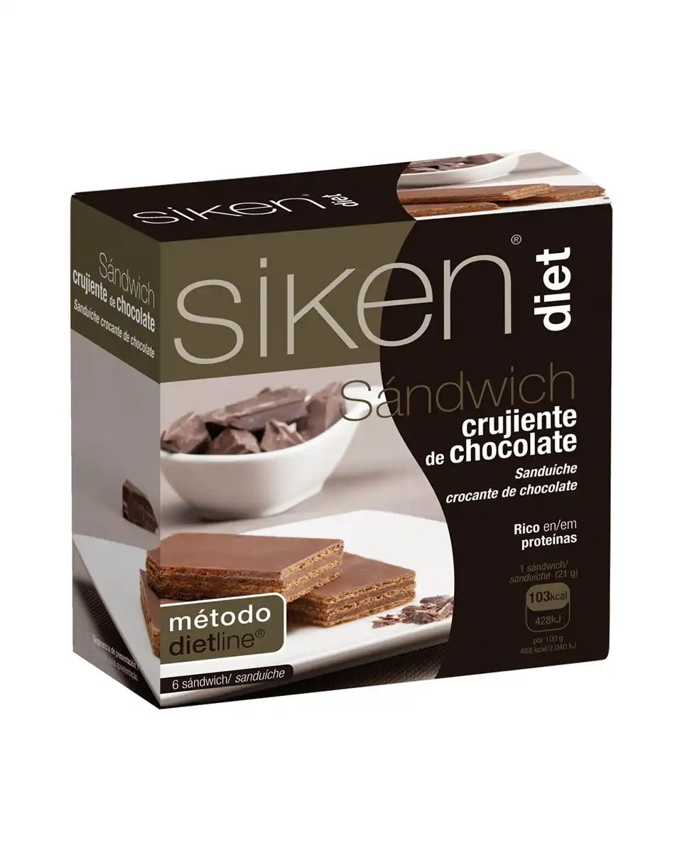 Siken® - Sandwich Crujiente De Chocolate Sikendiet Siken - Siken® - Comparador de precios