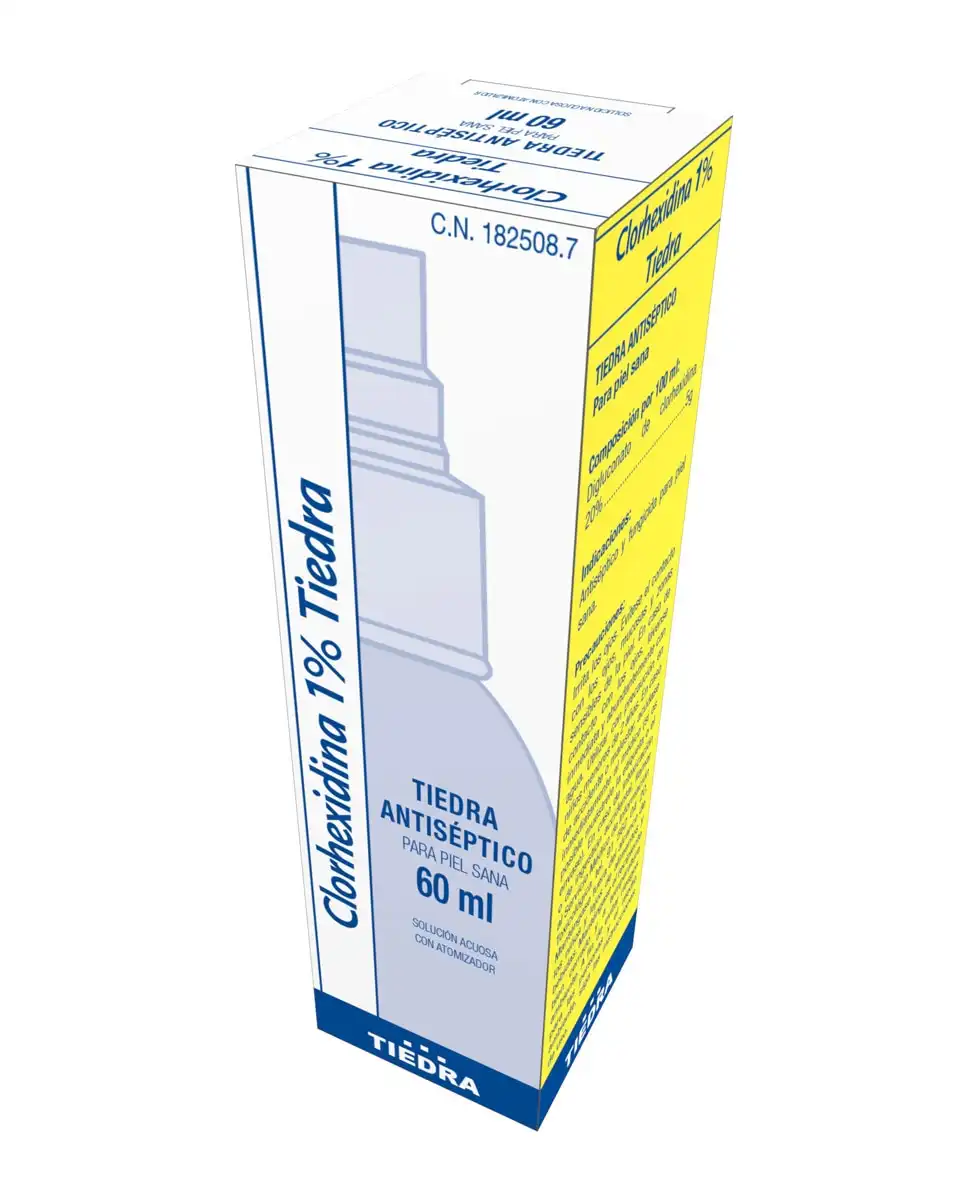 TIEDRA - Spray Desinfectante-Antiséptico Clorhexidina 1% 60 Ml - TIEDRA - Comparador de precios