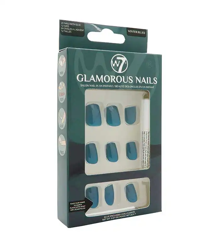 W7 - Uñas postizas Glamorous Nails - Winter Blues - W7 - Comparador de precios