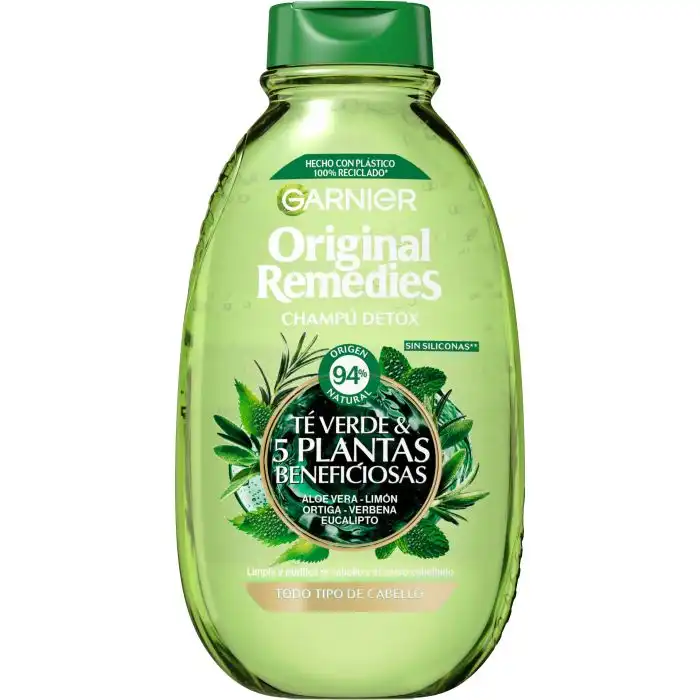 ¡21% DTO! Original Remedies Champú Té Verde - 5 Plantas 400 ml - Garnier - Comparador de precios