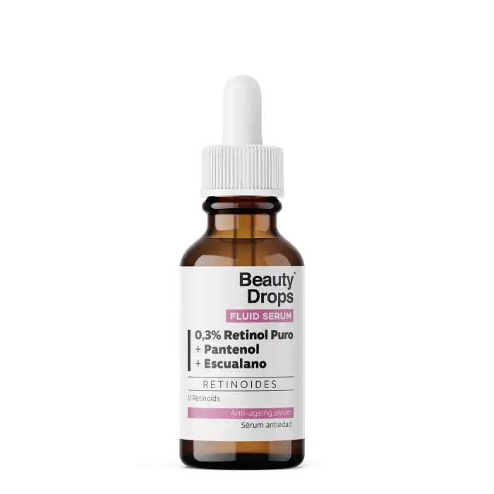 ¡25% DTO! Serum 0.3% Retinol Puro + Pantenol + Escualano 30 ml - Beauty Drops - Comparador de precios
