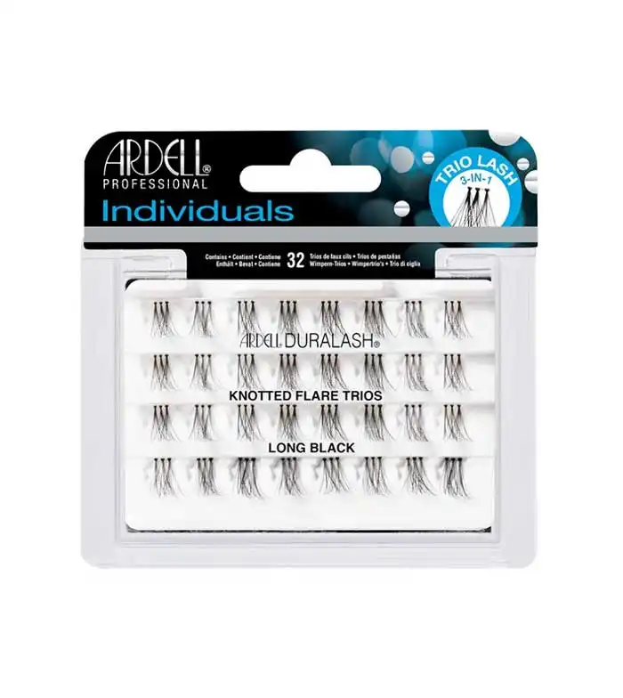 Ardell - Pestañas postizas Individuales Duralash - Knotted Flare Trios: Long Black - Ardell - Comparador de precios