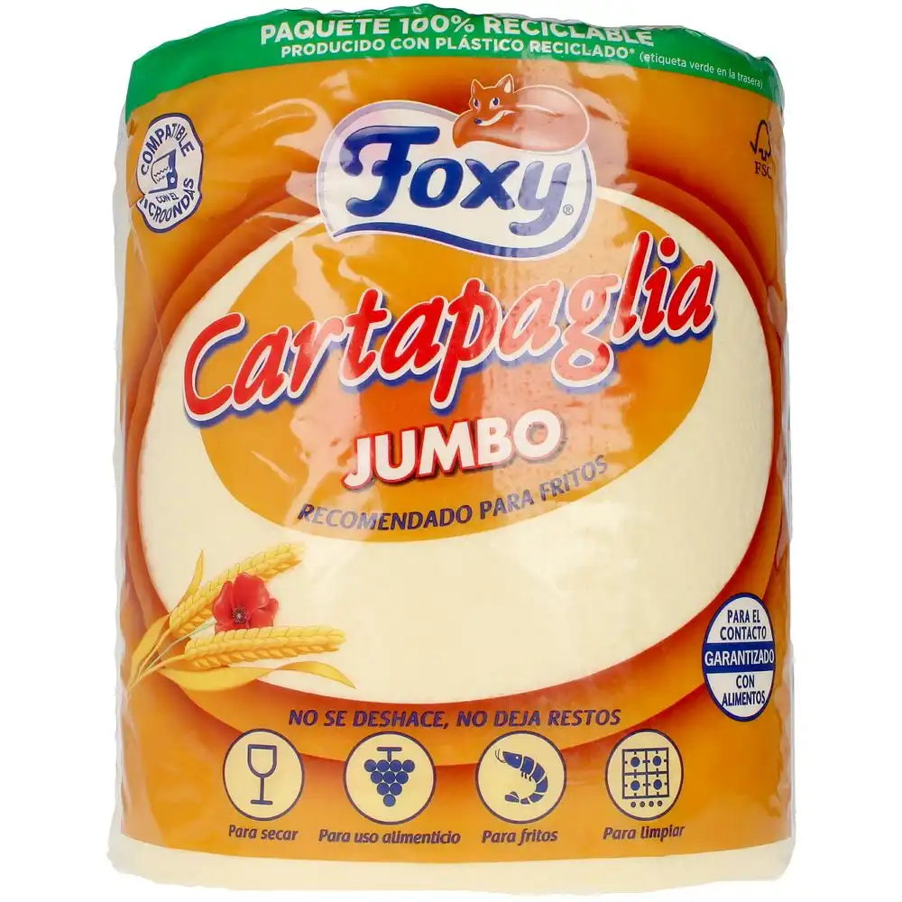 Cartapaglia Jumbo papel cocina especial fritos 60 metros 1 u - FOXY - Comparador de precios