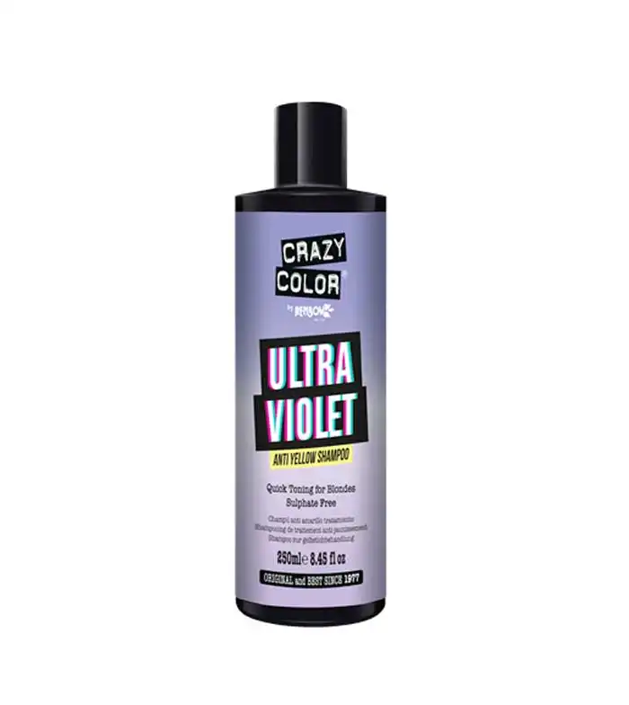 CRAZY COLOR - Champú Ultra Violet Anti Yellow - Cabellos rubios o blancos - Crazy Color - Comparador de precios