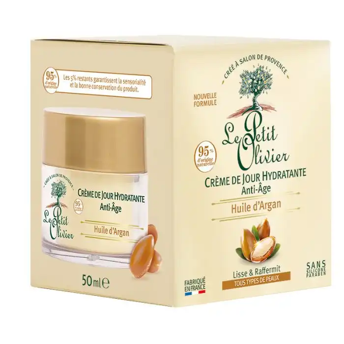 Crema de Día Antiedad con Aceite de Argán 50 ml - Le Petit Olivier - Comparador de precios