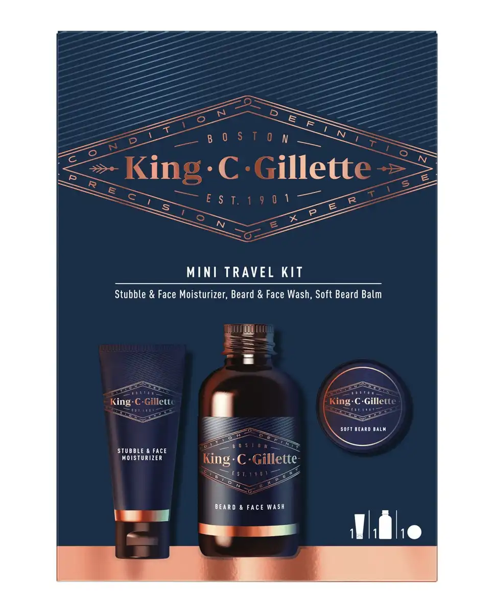Gillette - Mini Kit Viaje Esenciales Cuidado De Barba King - Gillette - Comparador de precios