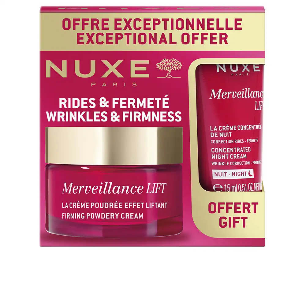 MERVEILLANCE LIFT ESTUCHE RUTINA ANTIEDAD LIFT-FIRMEZA CREMA EN POLVO 2 pz - NUXE - Comparador de precios