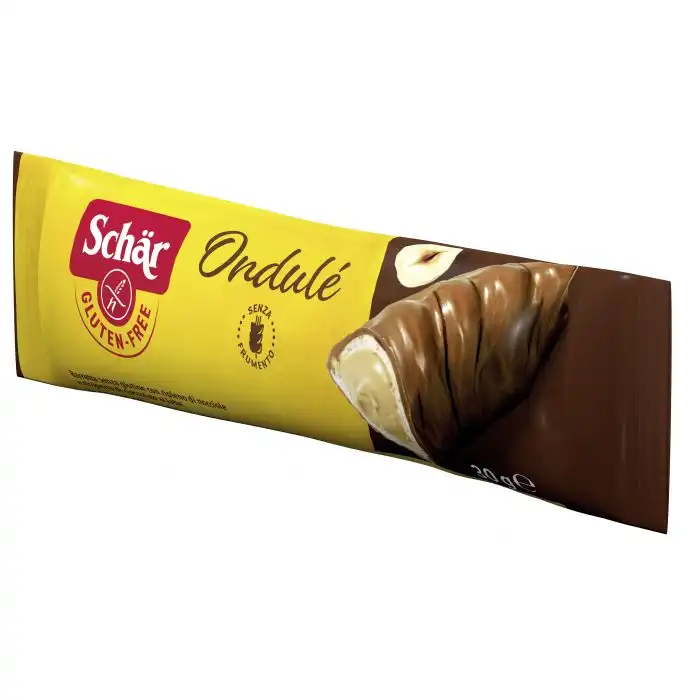 Ondulé Barquillo con Crema de Avellanas y Chocolate sin Gluten 30 gr - Dr Schär - Comparador de precios