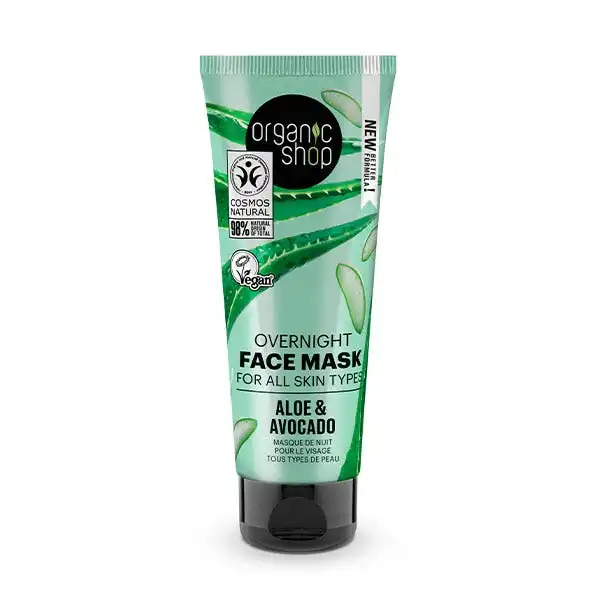 Overnight Face Mask Aloe & Avocado - Organic Shop - Comparador de precios