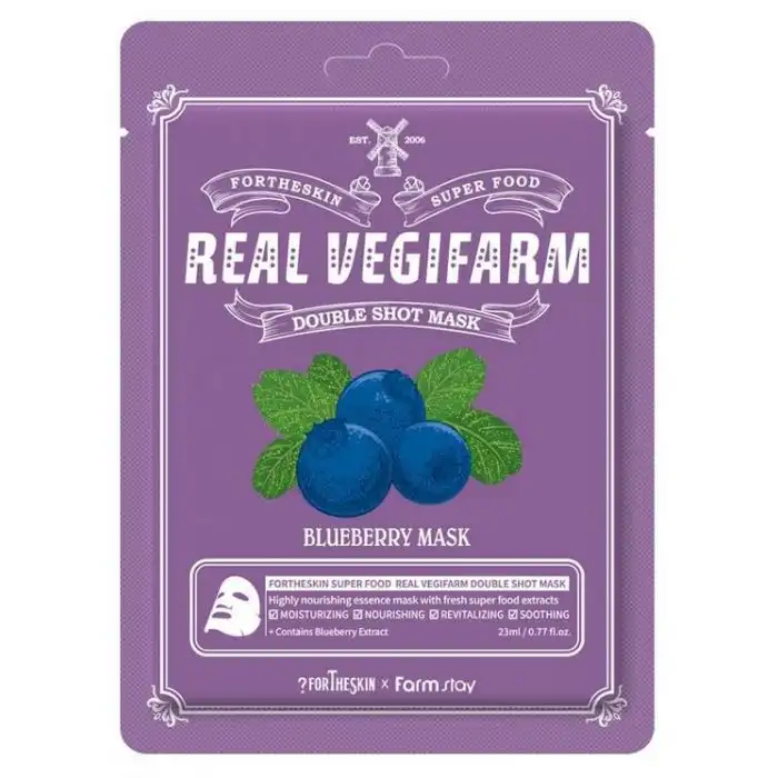 SUPER FOOD REAL VEGIFARM Mascarilla Facial de Arandano 23 ml - Fortheskin - Comparador de precios
