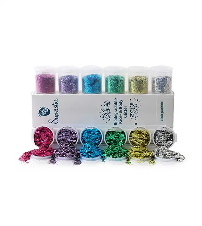 Superstar - Glitter biodegradable para rostro y cuerpo Chunky Mix 6-Pack - Superstar - Comparador de precios