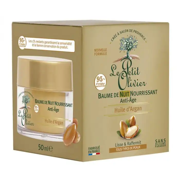 Bálsamo de Noche Aceite de Argán 50 ml - Le Petit Olivier - Comparador de precios