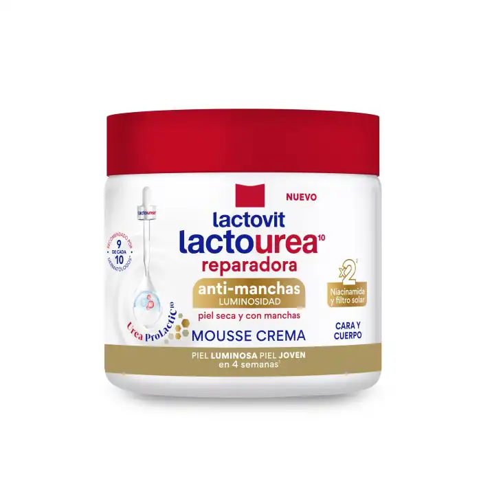 Crema Mousse Lactourea Anti-Manchas Luminosidad 400 ml - Lactovit - Comparador de precios