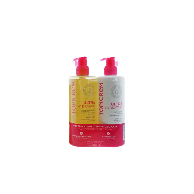 Duo Ultra Hydratant Aceite De Ducha 500ml + Leche Corporal Hidrante 500ml - TOPICREM - Comparador de precios
