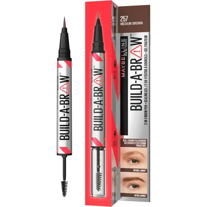 Lapiz y gel de cejas 2 en 1 build a brow n-257 - MAYBELLINE NEW YORK - Comparador de precios