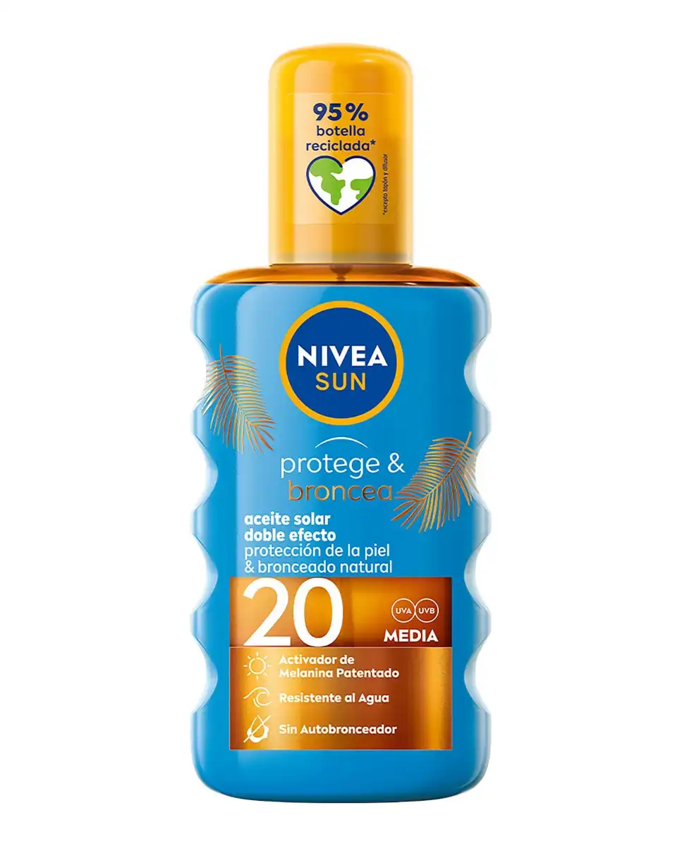 NIVEA - Aceite Solar En Spray Activador Del Bronceado Protege & Broncea SPF 20 Sun - Nivea - Comparador de precios