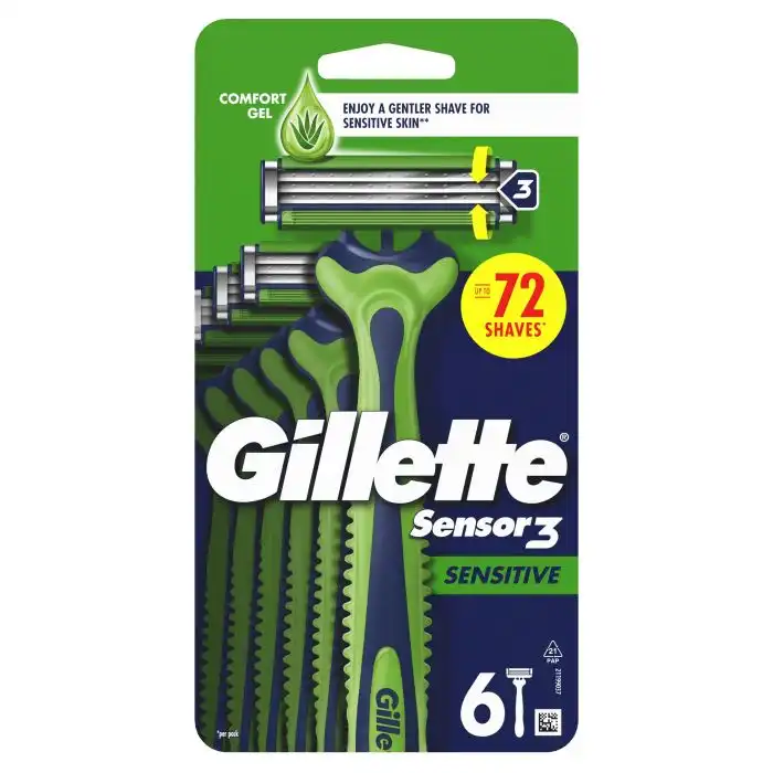 Sensor3 Sensitive Maquinillas de Afeitar Desechables - Gillette - Comparador de precios