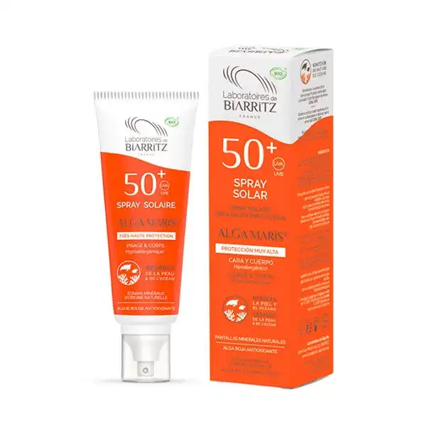 Spray Solar Cara & Cuerpo Spf 50+ Hypoalergenico - Laboratorios Biarritz - Comparador de precios