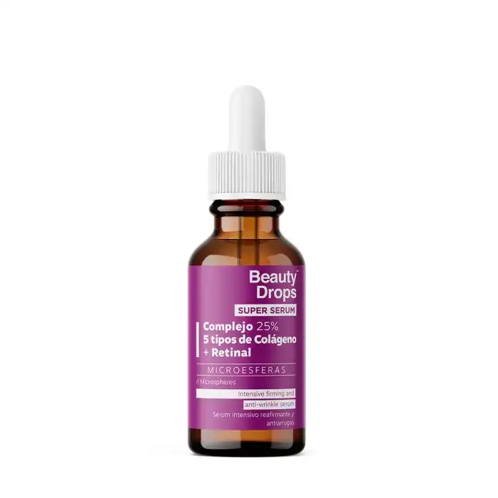 ¡33% DTO! Super Sérum Intensivo Reafirmante y Antiarrugas con Colágeno + Retinal 30 ml - Beauty Drops - Comparador de precios