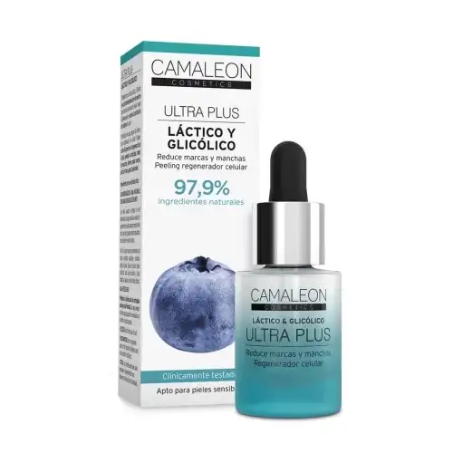 Camaleon Cosmetics Serum Facial Ultra Plus Ácido Láctico Glicólico, 15 ml - Camaleon Cosmetics - Comparador de precios