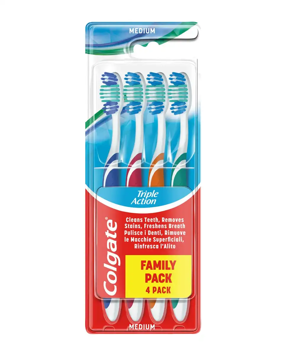 Colgate - Pack Family Cepillo De Dientes Triple Action Medio - Colgate - Comparador de precios