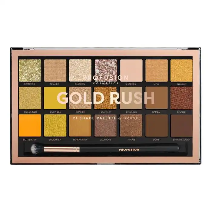 Gold Rush Paleta 21 Sombras + Brocha - Profusion - Comparador de precios