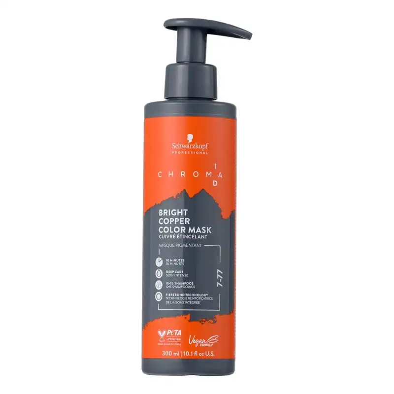 Mascarilla Chroma ID - 300 ml Cobriso Brillante 7-77 - Schwarzkopf - Mascarilla de color para refrescar tonos en casa o añadir tonos pastel al cabello - Schwarzkopf - Comparador de precios