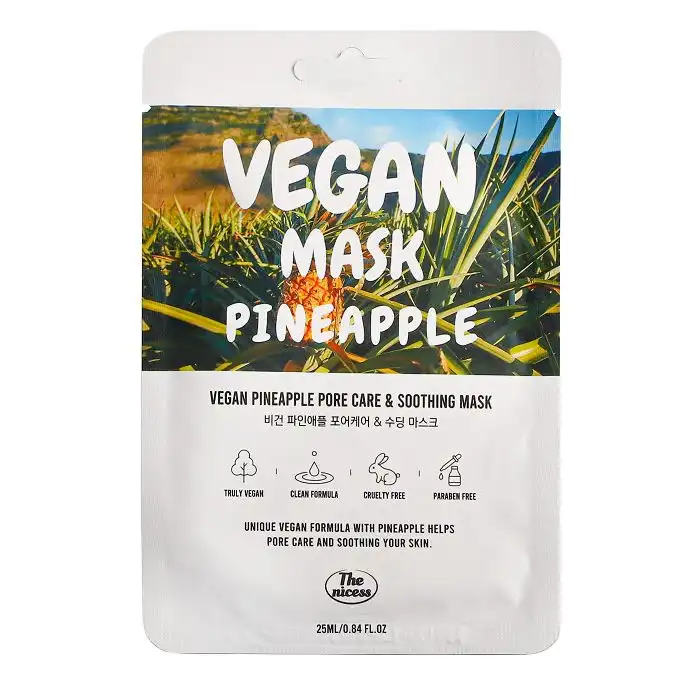 Mascarilla Facial Vegan Pineapple Pore Care - Smoothing Mask 25 ml - The Nicess - Comparador de precios