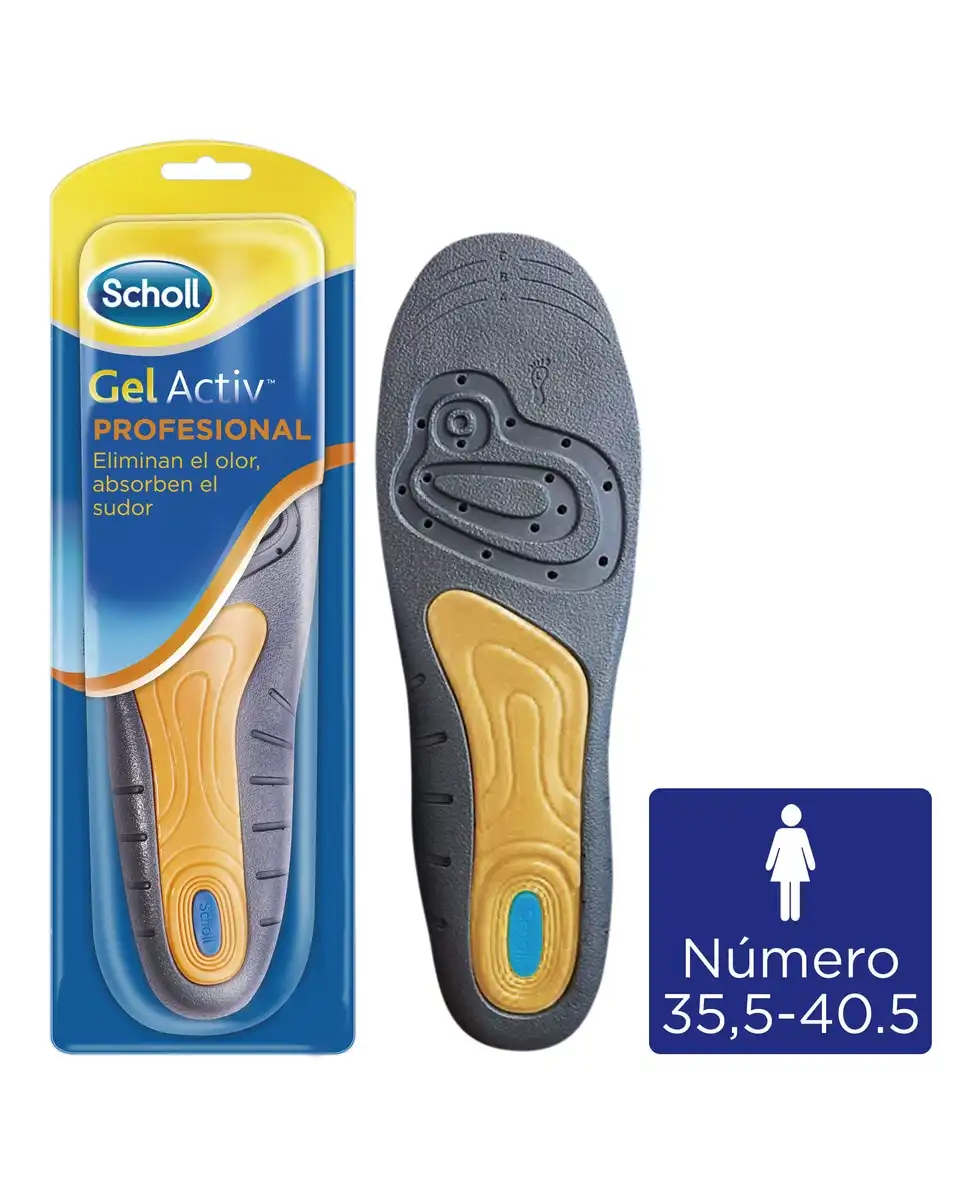 Scholl - Plantilla Gel Activ Profesional Mujer Talla 35.5 - 40.5 - Scholl - Comparador de precios