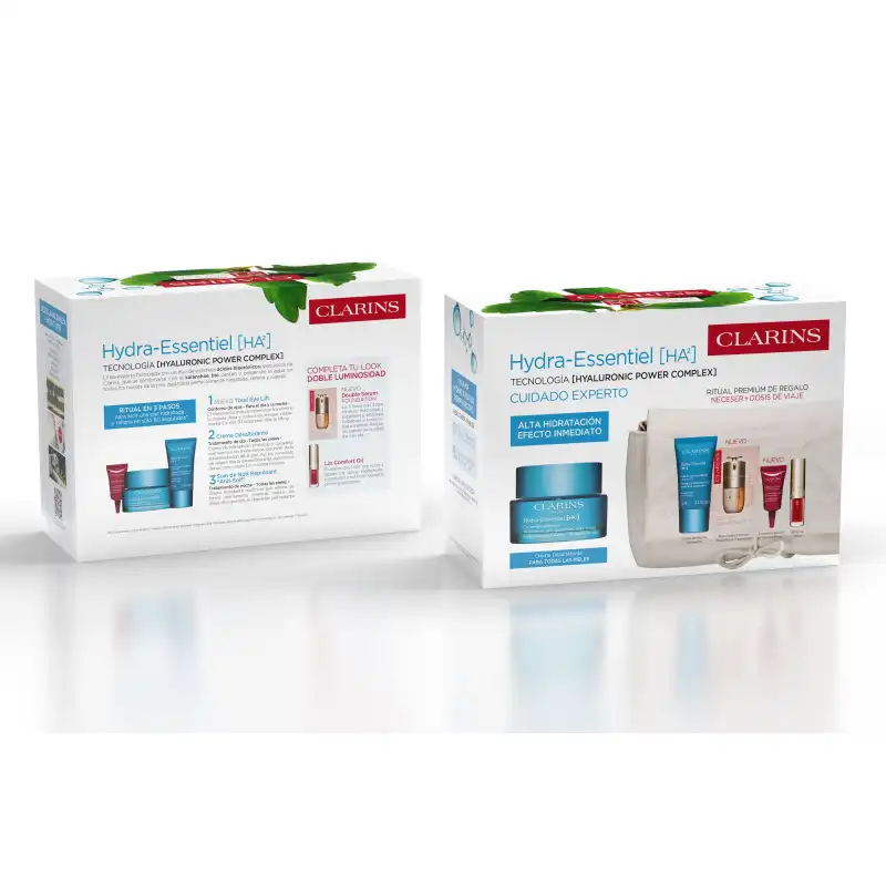 Set Experto Hydra-essentiel 50 Ml + 15 Ml + 3 Ml + 0,9 Ml + 1,4 Ml - Clarins - Comparador de precios