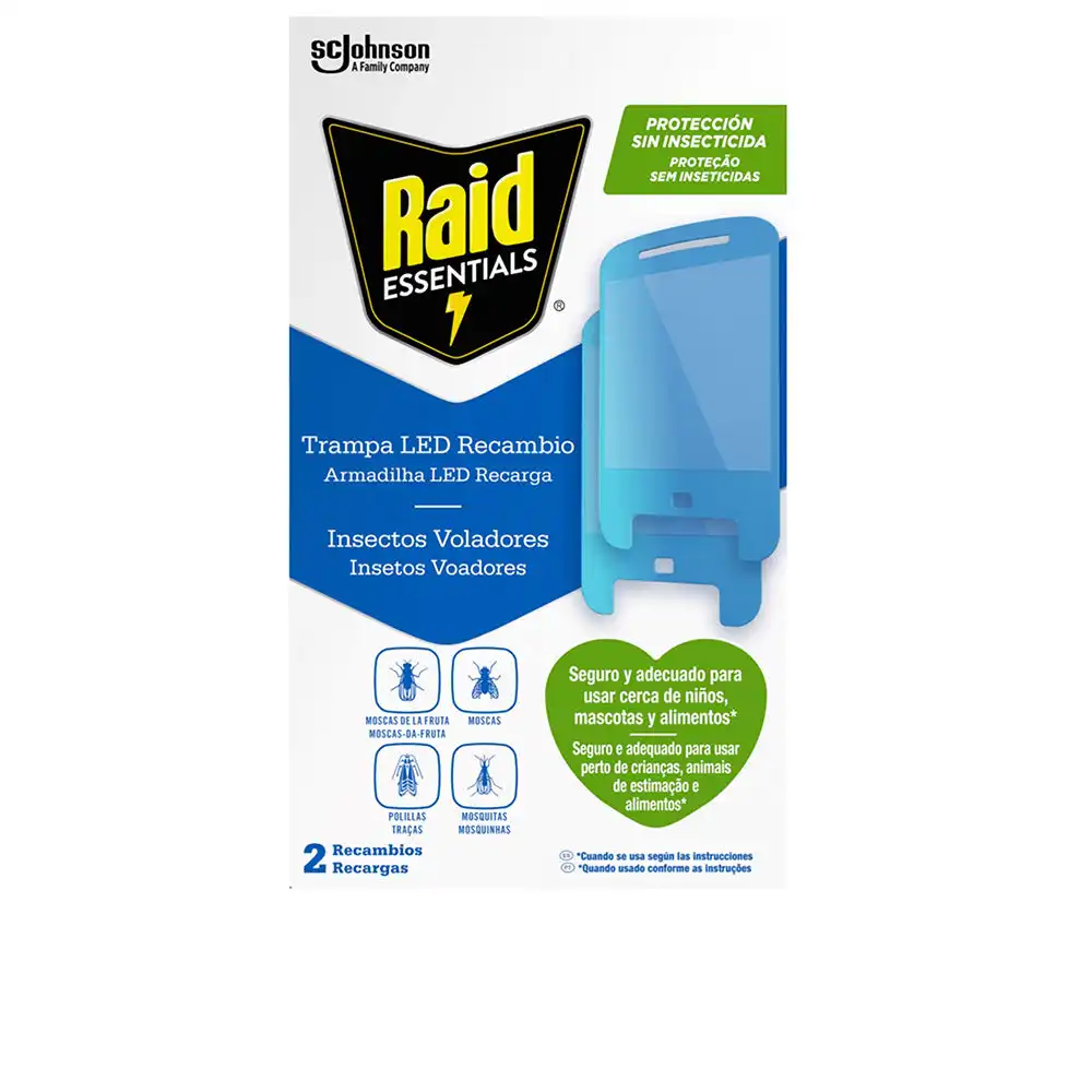 Trampa Led luz antiinsectos sin insecticida x 2 recambios - Raid - Comparador de precios