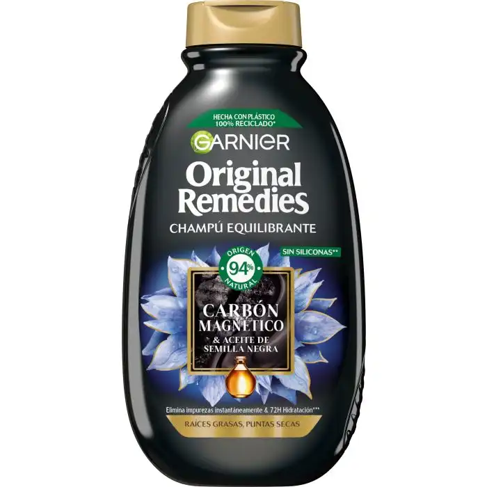¡21% DTO! Original Remedies Carbón Magnético Champú Equilibrante 400 ml - Garnier - Comparador de precios