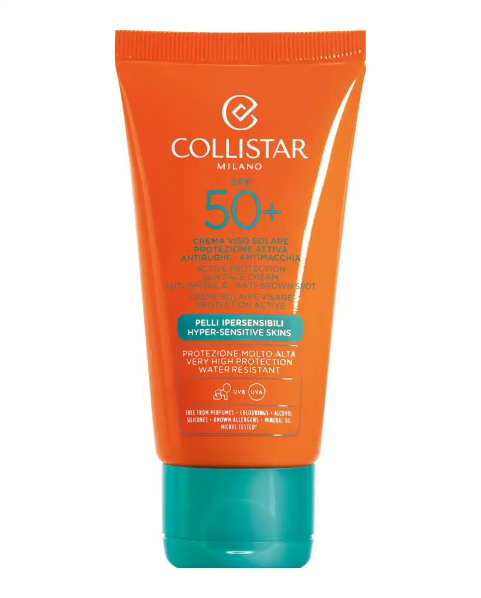 Collistar - Crema Solar Proteccion Activa Cara Spf 50+, 50 Ml - Collistar - Comparador de precios