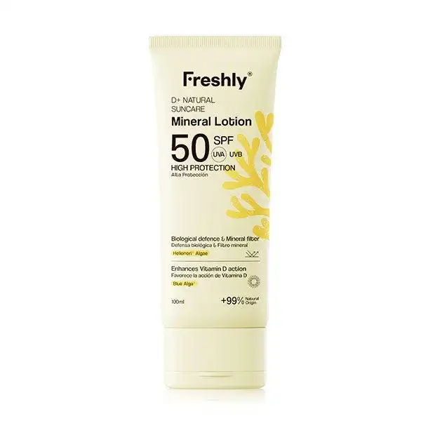 D+ Natural Suncare Mineral Lotion SPF50 - Freshly Cosmetics - Comparador de precios