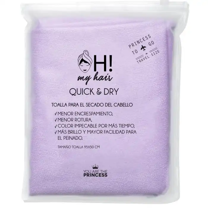 Oh My Hair Toalla para el Secado del Cabello Travel Size - You Are The Princess - Comparador de precios