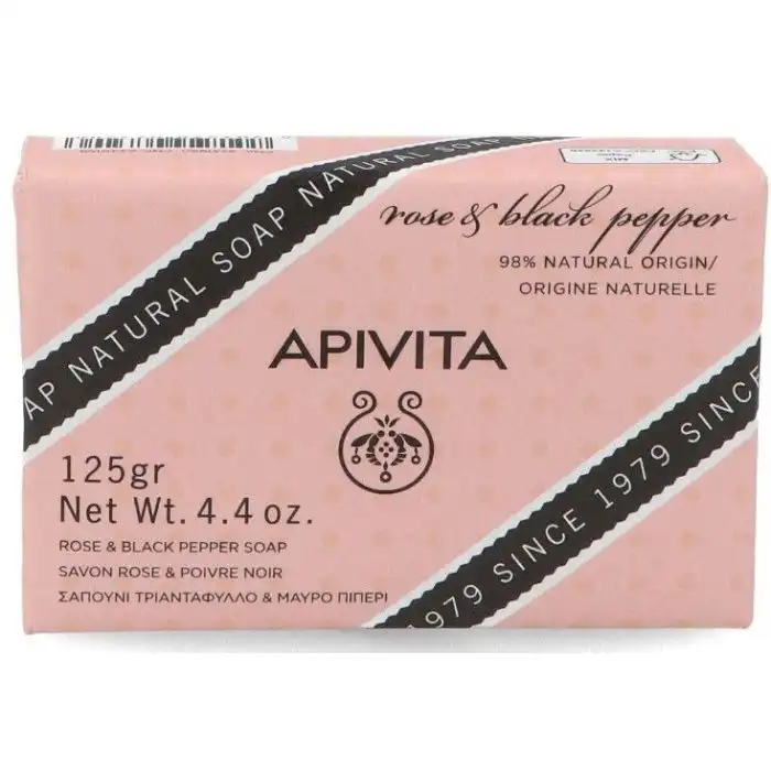 ¡19% DTO! Jabón Rosa y Pimienta Negra 125 gr - Apivita - Comparador de precios