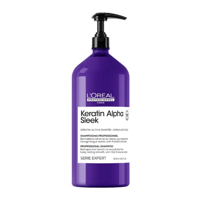 Champú profesional sin sulfatos Keratin Alpha Sleek 1500 ml - LOréal Professionnel - Comparador de precios