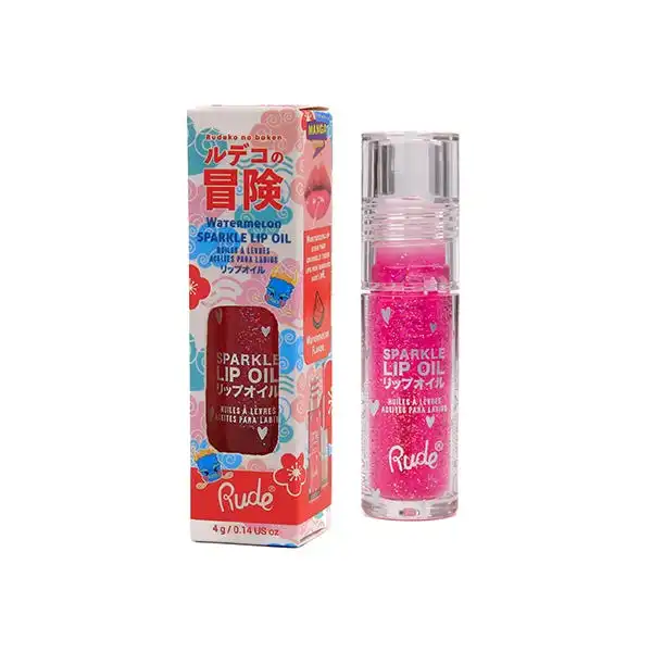 Manga Sparkle Lip Oil Watermelon Oil Watermelon - RUDE - Comparador de precios